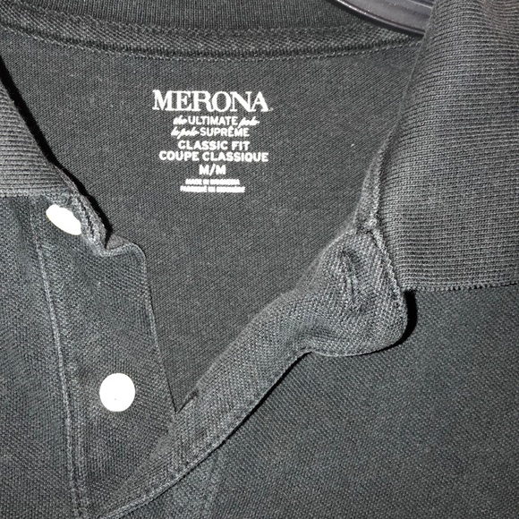MERONA BLACK POLO - Picture 1 of 1